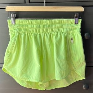 Lululemon Track That Shorts, Size 8, Highlight Yellow